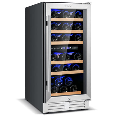 Dual-Zone 30-Bottle Wine Cooler | Compressor Cooling | Touchscreen Controls