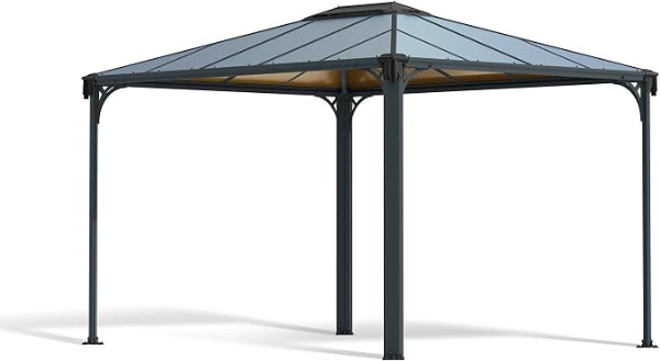 Canopia Martinique 3600 10' x 12' Gazebo | Aluminum Frame | Polycarbonate Roof | Gray/Bronze