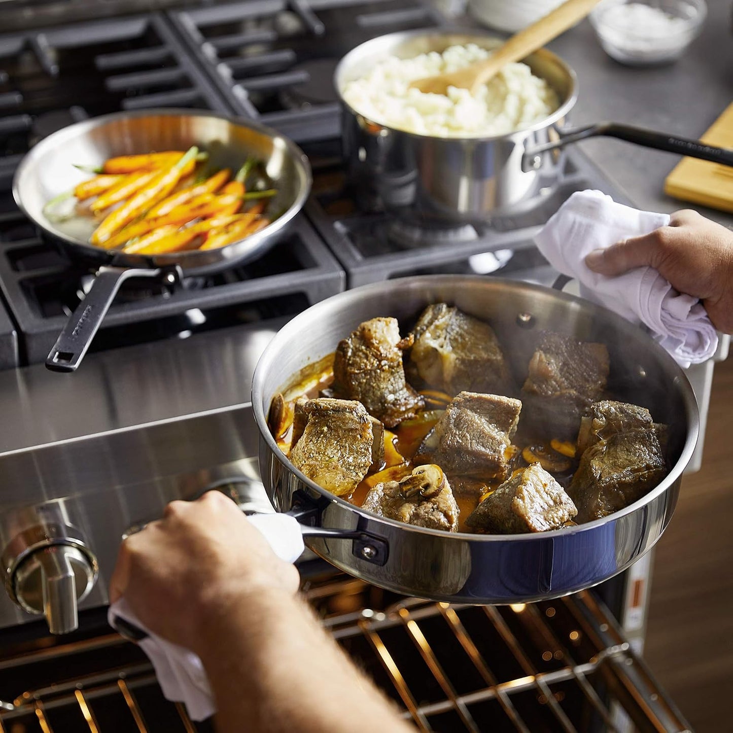 Kitchenaid Stainless Steel Cookware Induction Pots and Pans Set, 10-Piece