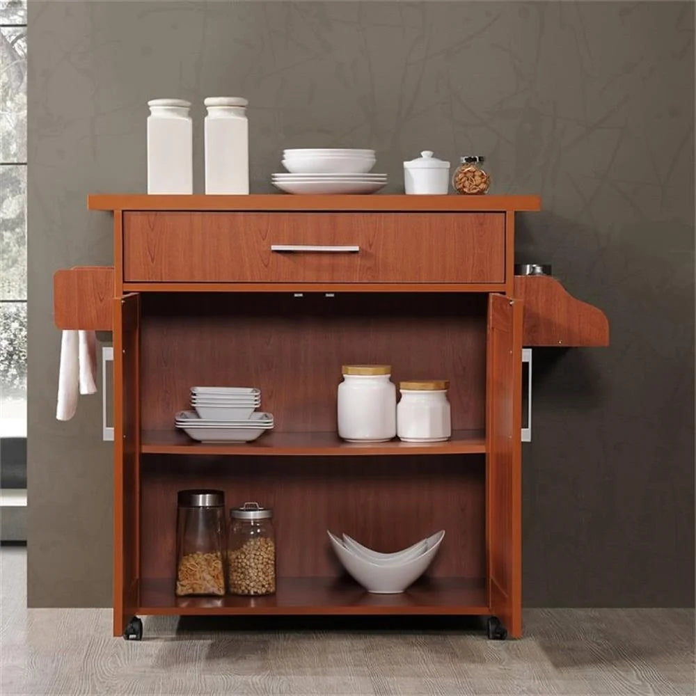 Modern Indoor Furniture Kitchen Island with Spice Rack plus Towel Holder