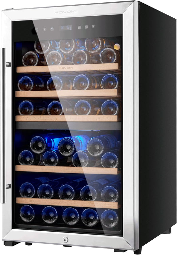 Wine Fridge 52-Bottle Wine Cooler Refrigerators Dual-Zone