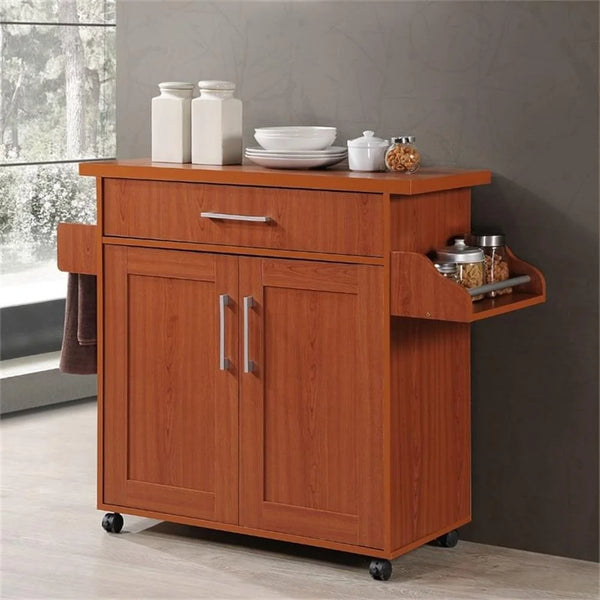 Modern Indoor Furniture Kitchen Island with Spice Rack plus Towel Holder