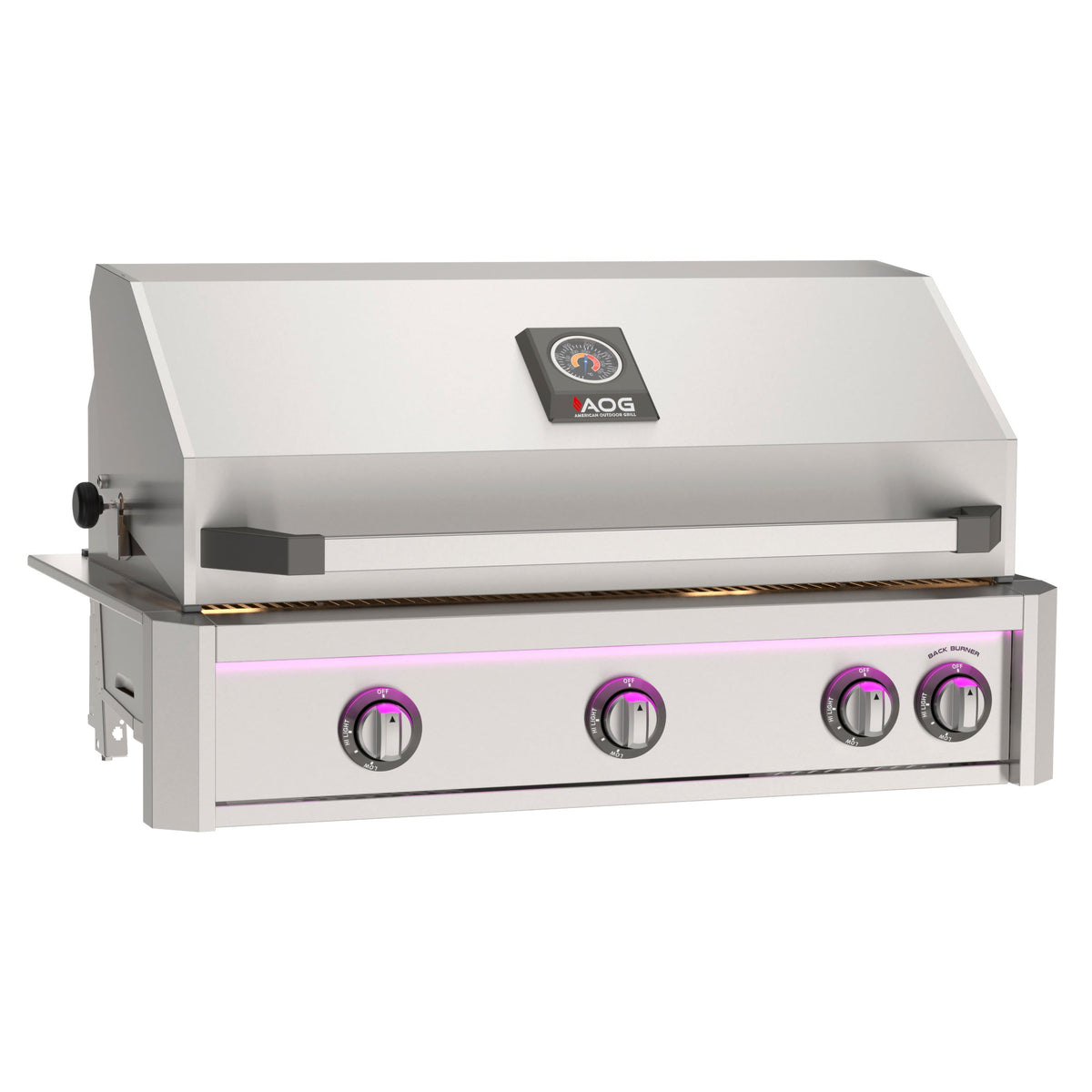 AOG L-Series 36" Built-In Gas Grill | Halogen Lights + LED Bar | Rotisserie Included | Made in USA