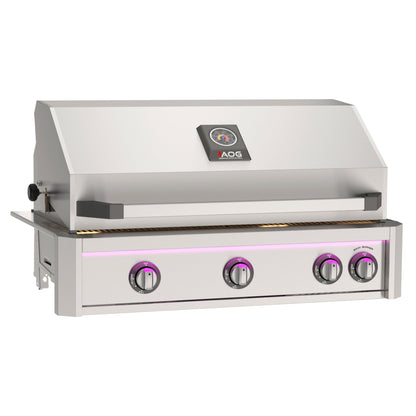 AOG L-Series 36" Built-In Gas Grill | Halogen Lights + LED Bar | Rotisserie Included | Made in USA