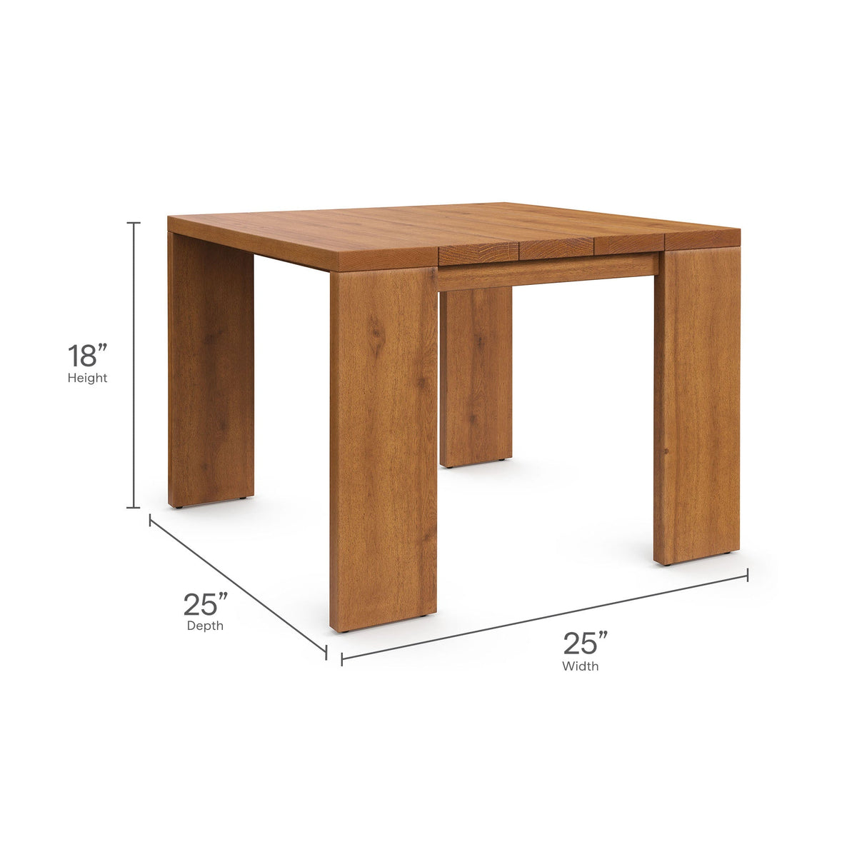 Modway Tahoe 3-Piece Outdoor Patio Furniture Set | FSC-Certified Acacia Wood | Lounge Chairs & Side Table