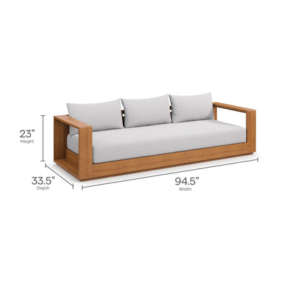 Modway Tahoe 5-Piece Outdoor Patio Furniture Set | FSC-Certified Acacia Wood | Weather-Resistant Cushions