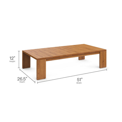 Modway Tahoe 5-Piece Outdoor Patio Furniture Set | FSC-Certified Acacia Wood | Weather-Resistant Cushions