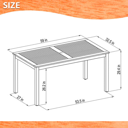 Orlando FSC Hardwood Table & Manhattan Black Dining Set | Weather-Net Seating