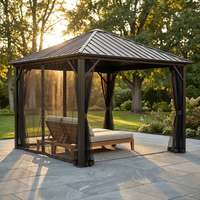 Outdoor 10' X 12' Dakota Hardtop Gazebo Outdoor Sun Shelter — Studio Shot