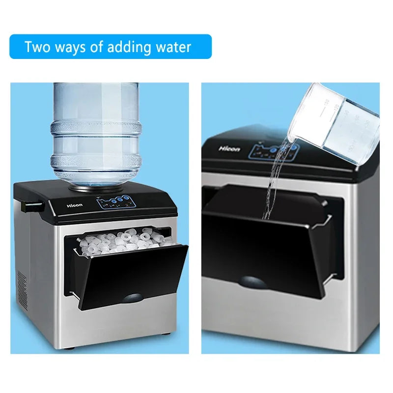 25KG/24H Commercial Ice Maker | Bullet Ice | Automatic Water Fill | 160W