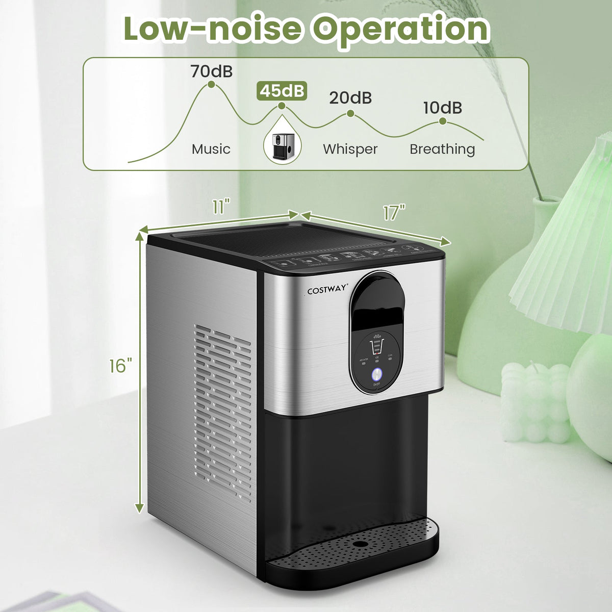Self-Dispensing Nugget Ice Maker | 56 Lbs/Day | Countertop | Silver