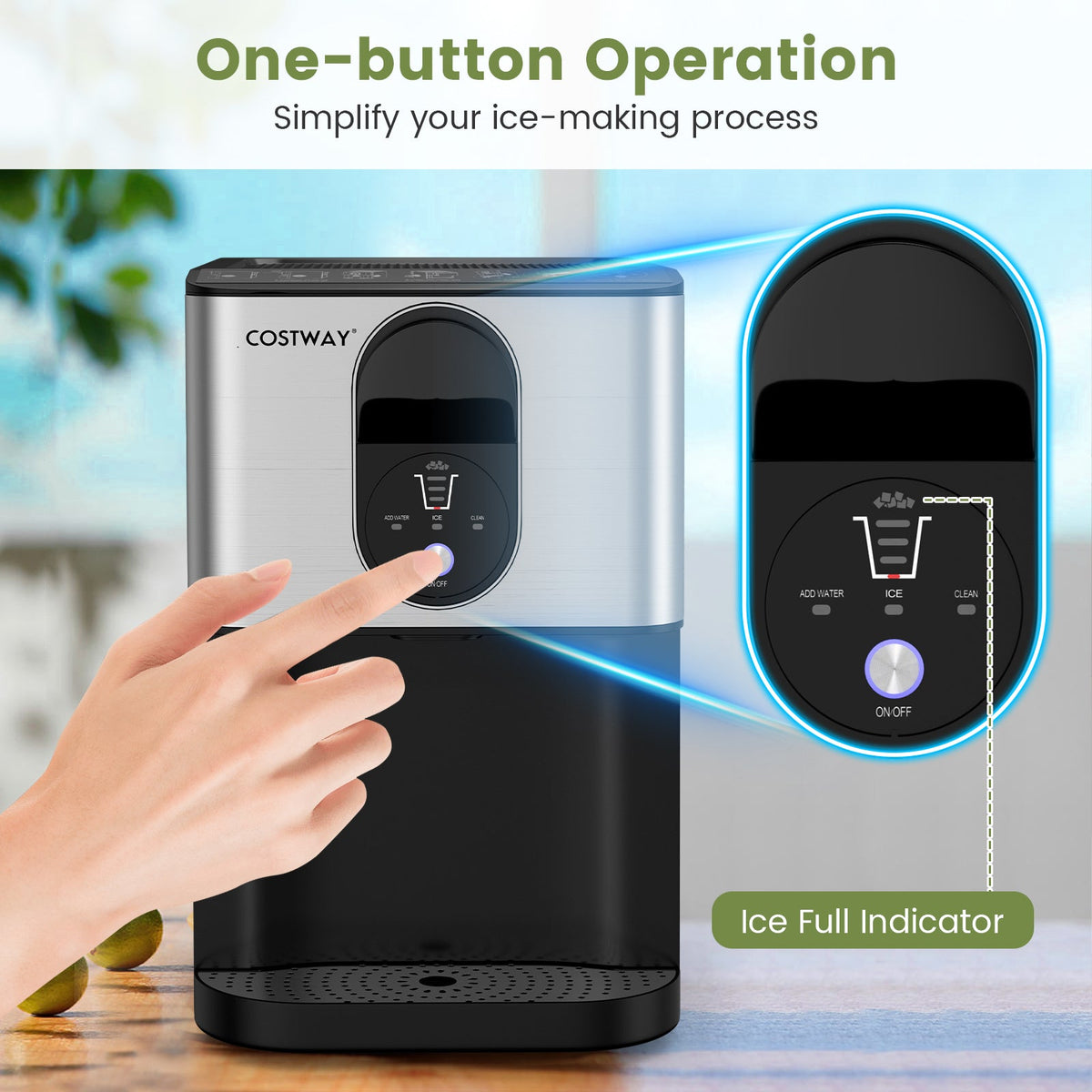 Self-Dispensing Nugget Ice Maker | 56 Lbs/Day | Countertop | Silver