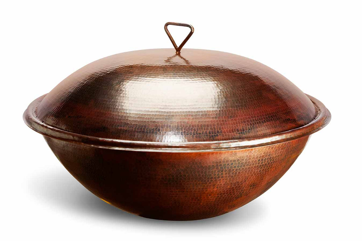 HPC Fire Tempe 31" Hand-Hammered Copper Fire Bowl