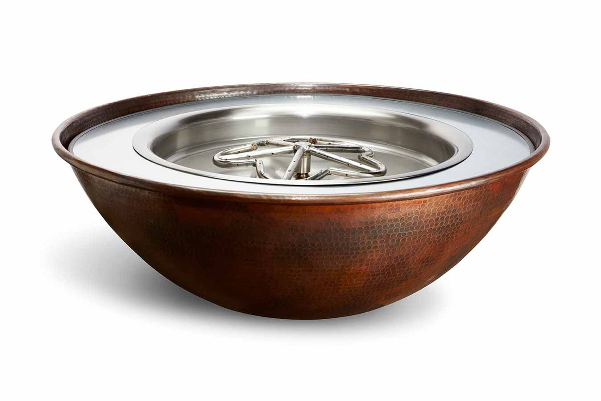 HPC Fire Tempe 31" Hand-Hammered Copper Fire Bowl