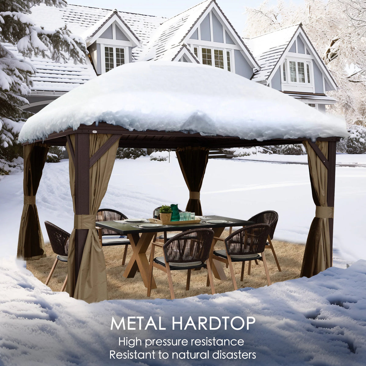 Alexander 10-Ft X 12-Ft Hardtop Roof Aluminum Gazebo (Screen Included)