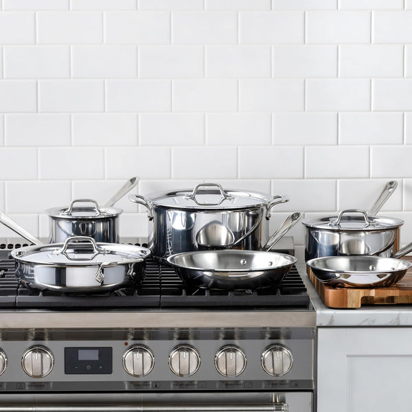 All-Clad D3® Stainless Steel 10 Piece Cookware Set | Made in USA | Tri-Ply | Induction Ready