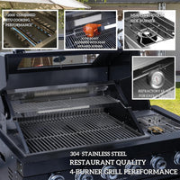 Outdoor Kitchen Island Built for Backyard Entertaining, Propane Grill, Sink, Refrigerator, Storage