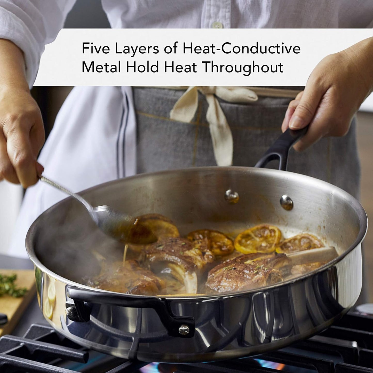 Kitchenaid Stainless Steel Cookware Induction Pots and Pans Set, 10-Piece