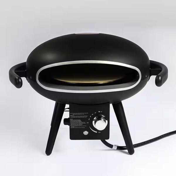 Propane Outdoor Pizza Oven | 12" Pizza Stone | Automatic Rotating Motor | Portable Design