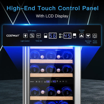 Dual-Zone 30-Bottle Wine Cooler | Compressor Cooling | Touchscreen Controls
