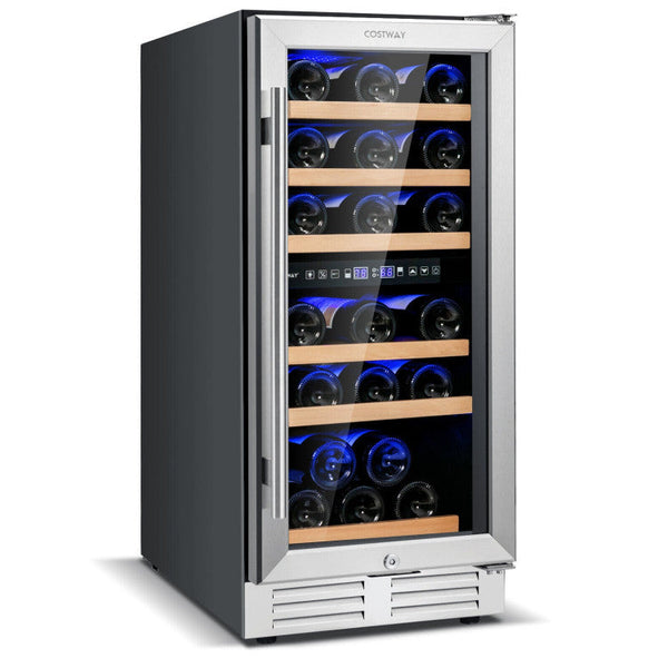 Dual-Zone 30-Bottle Wine Cooler | Compressor Cooling | Touchscreen Controls